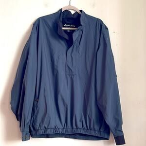 DryJoy by FootJoy 1/4 button up mock neck long sleeve rain resistant pullover L